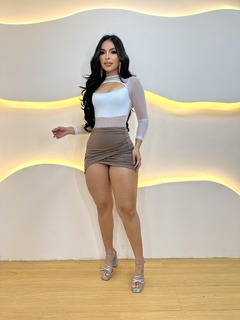 BODY MANGA LONGA SUPLEX COM TULE - Menina VIP