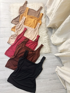 BLUSA REGATA FORRADA DECOTE QUADRADO - comprar online