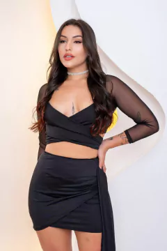 CROPPED TULE COM SUPLEX - loja online