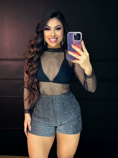 SHORT PREGAS LUREX - Menina VIP