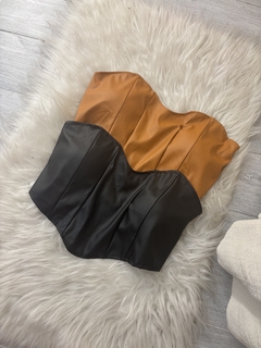 CORSET CORAÇÃO COURO ECOLÓGICO - comprar online