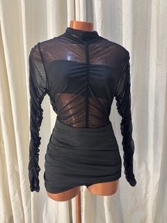 BODY DRAPEADO TULE COM TOP na internet