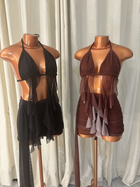 TOP CORTININHA BABADOS COM TULE - comprar online