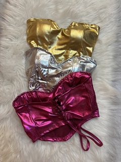 CORSET METALIZADO COM BOJO na internet
