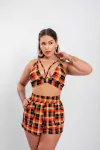 TOP XADREZ SUEDE COM BOJO