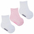 Kit Meia Lisa Antiderrapante 3 Pares Cano Alto Rosa 16-20 - Pimpolho