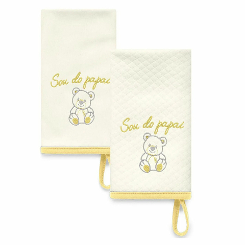 Kit Pano de Boca Sou Do Papai Amarelo 2 Un. - Hug