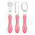 Kit Talheres Estrelinhas 3un. Rosa - Buba