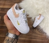 NIKE AIR FORCE - Branco com Bege e Nude | 18 ao 25