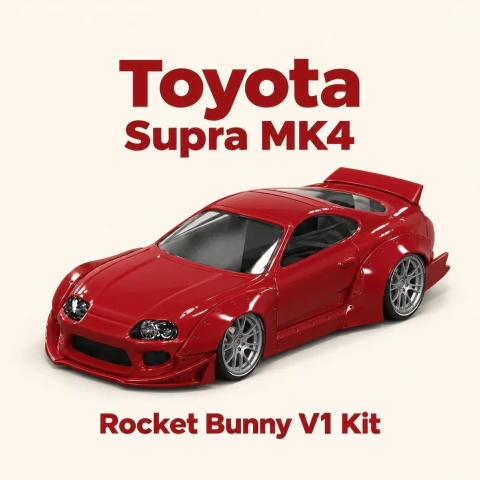 Bodykit 1/64 Toyota Supra MK4 – Rocket Bunny V1 Kit – StanceLab 64