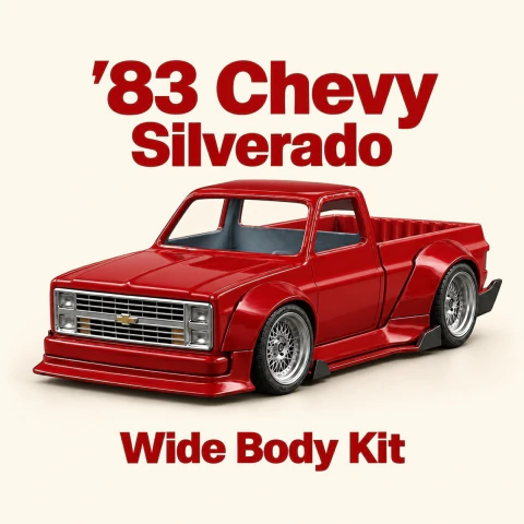 Bodykit 1/64 '83 Chevy Silverado – Wide Body Kit – StanceLab 64