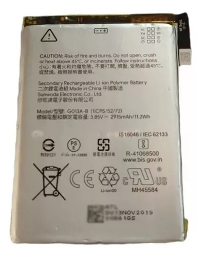 Bateria Para Google Pixel 3 G013a