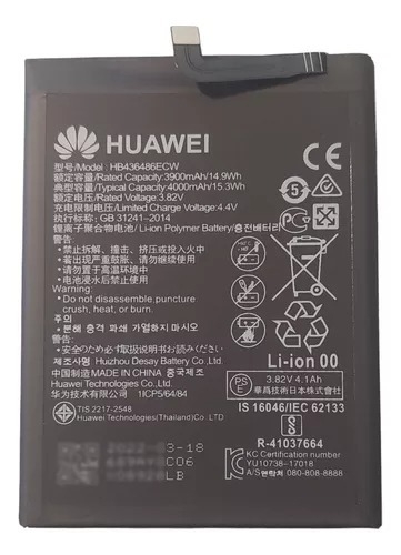Bateria Para Huawei P20 Pro Clt-l09 Hb436486ecw