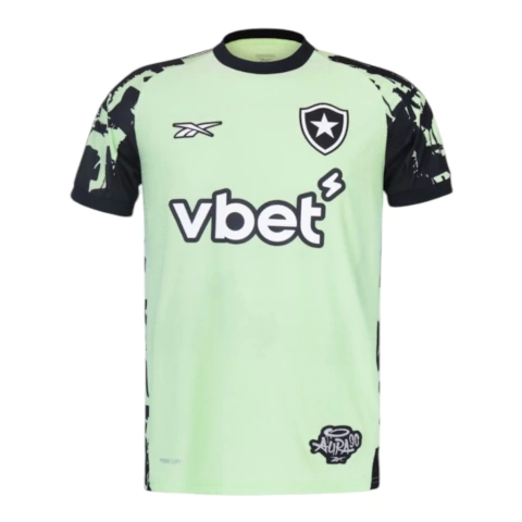 Camisa Botafogo Fourth Goleiro 25/26 - Torcedor Reebok Masculina - Verde com detalhes em preto e Com Patrocínio