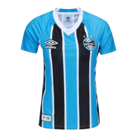 Camisa Grêmio I 25/26 - Torcedor Umbro Feminina - Azul e preta