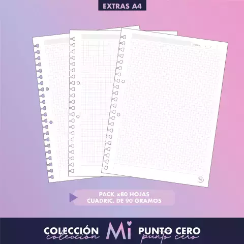 Repuestos A4 Cuadriculado x80hjs Mi Colección Punto Cero