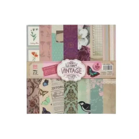 Papel para scrap 20x0 180gr Vintage 600835 IBICRAFT