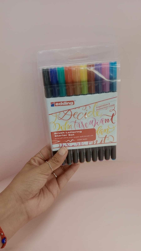 Marcador punta pincel x10 Colour Happy EDDING
