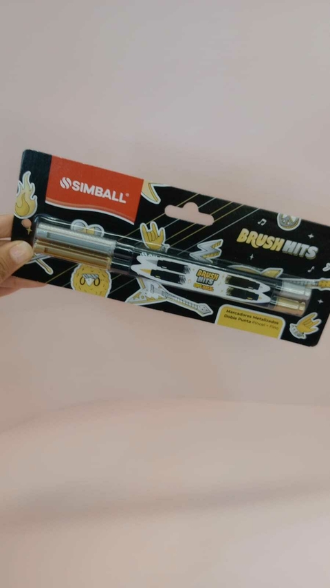 Marcador punta pincel Metallic x2 SIMBALL