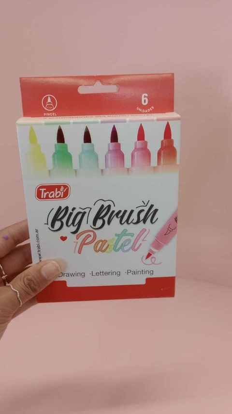 Marcador Big Brush Pastel x6 TRABI