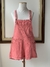Jardineira Jeans rosa