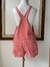 Jardineira Jeans rosa