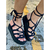 Sandalia Flatform Tratorada Amarração Corda 29801 (Preto) - comprar online