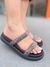 Sandália Papete Glam Palmilha Anatômica 17050 - Preto