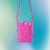 bolsa de crochê - rosa