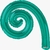 9" Espiral Turquoise Green