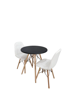 Conjunto Eames Eiffel com 2 Cadeiras - Mesa 70cm