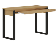 Escrivaninha para Escritório 120 cm 1 Gaveta Taurus Freijó/Preto - Do Vale Decor