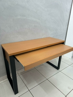 Escrivaninha para Escritório 120 cm 1 Gaveta Taurus Freijó/Preto - loja online
