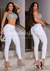 Imagem do Calça Jeans Feminina Cós Elastico Colors Collection - Branca