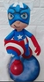 Caneta Fofucho - Personagem CAPITÃO AMÉRICA - Ateliê Sonho Voar
