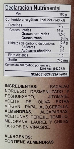 Imagen de BACALAO NORUEGO A LA VIZACAINA 970g