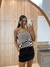 Blusa fluída listrada (preto) - comprar online