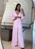 Conjunto cropped manga longa e max pantalona (rosa) - comprar online