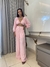 Conjunto cropped manga longa e max pantalona (rosa) na internet