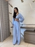 Conjunto cropped manga longa e max pantalona (azul) - LAGÚ