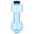 Garrafa Haltere Fitness Azul 1un