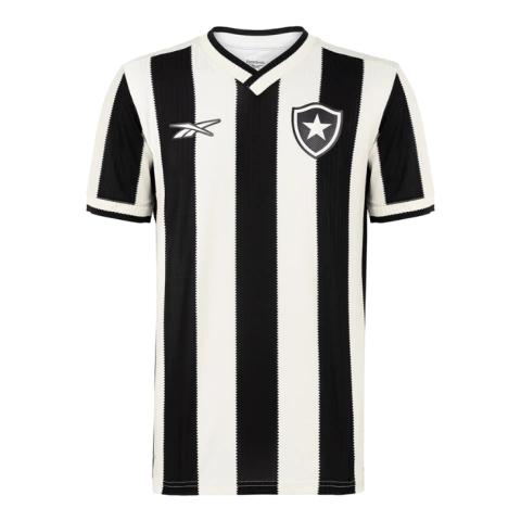Camisa Botafogo I 2024/25 Torcedor Reebok Masculina - Preto e branco