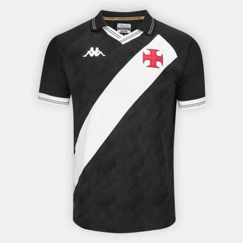 Camisa Vasco da Gama I Kappa 2025/26 Torcedor Masculina - Preta - comprar online