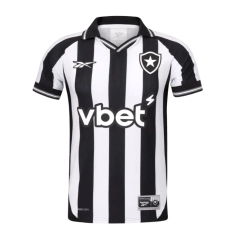 Camisa Botafogo I 2025/26 Torcedor Reebok Masculina - Preto e branco - comprar online