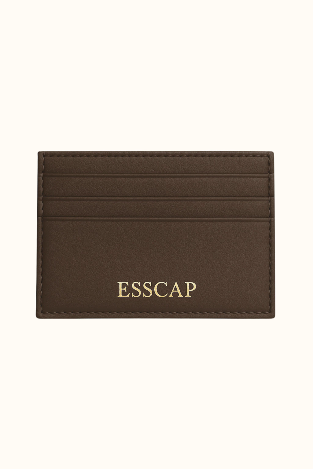 PORTA-CARTÃO E NOTA MARROM EM COURO