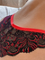 Conjunto Porto Bicolor Preto e Vermelho - Flor de Maio Lingerie