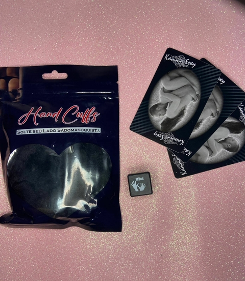 Algema Cromada com Pelúcia Preta