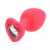 Plug anal macio com pedra de cristal em formato de coração tamanho M - Via Sexy Shop