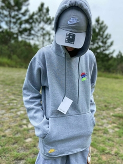 Moletom NK MultiSwoosh Cinza - comprar online