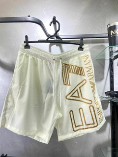 Bermuda Elastano EA7 Gold OFFWHITE - comprar online